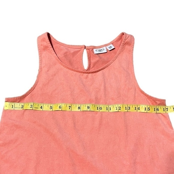CATO Peach Tank Top w/ Scalloped Hem (Sz XL) - Picture 9 of 10